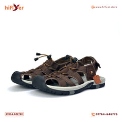 27034-Coffee Premium with belt High-Quality Men's sandal