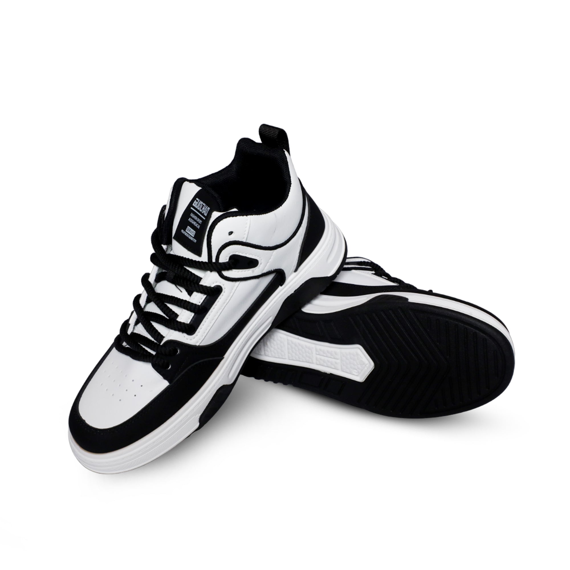 24050 White & Black Sneakers, Sports, Stylish Shoes for Men