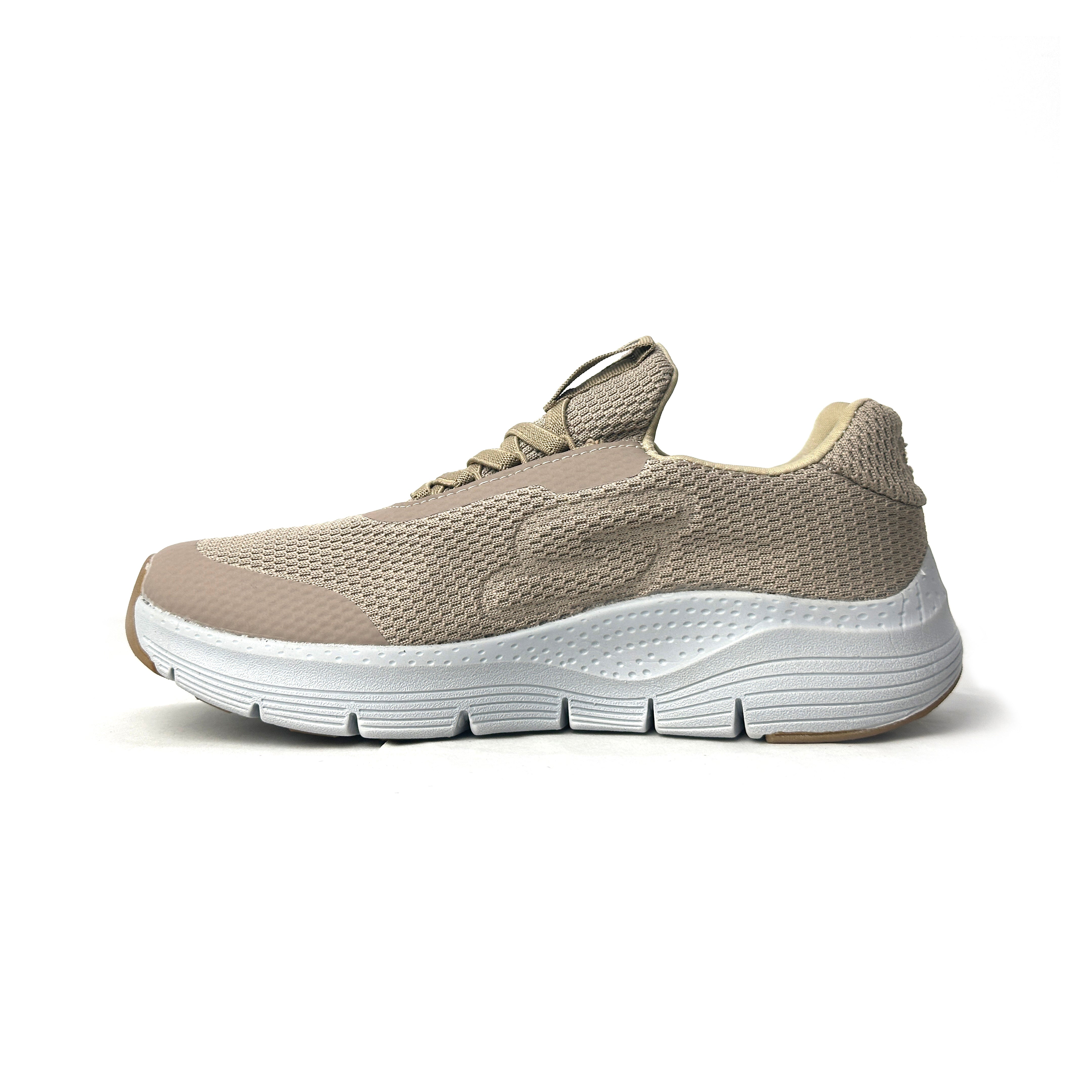 25081-Beige Lightweight Running Comfortable Sneaker