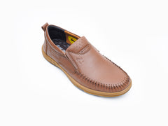 23019 Mustard Cross Border real leather men's trend leisure wear new youth office British wind shoes non-slip Casual Shoe wear