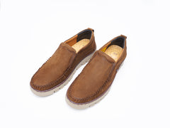 23023 Coffee Cross Border real leather men's trend leisure Casual Shoe