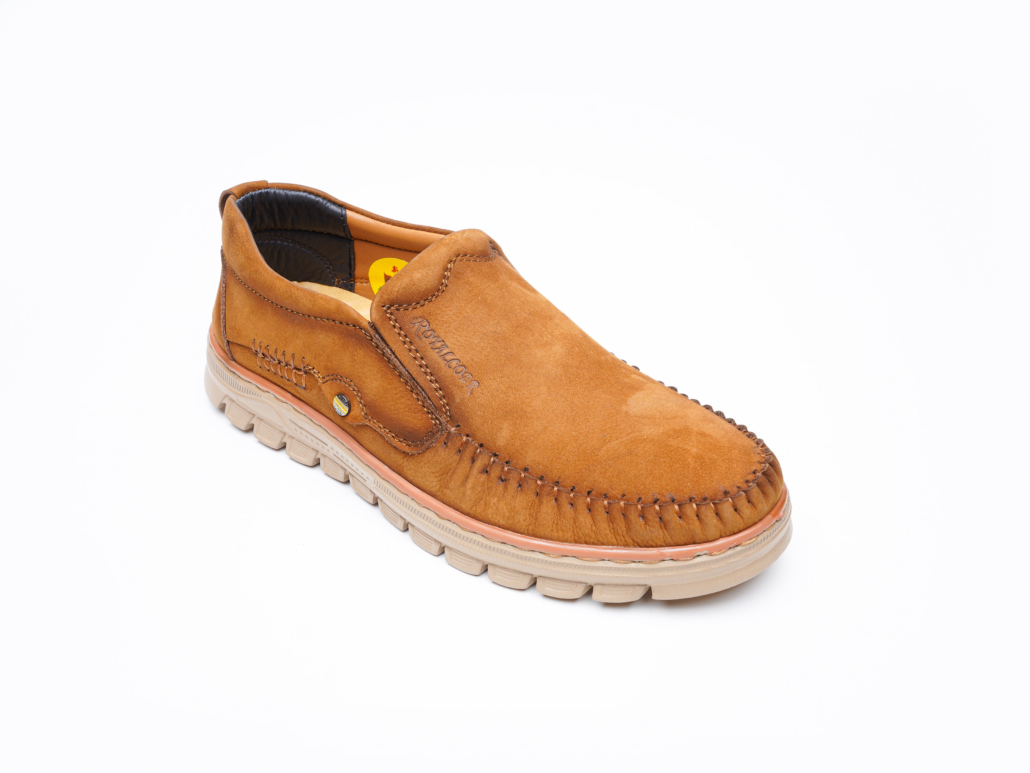 23024 Brown Cross Border real leather men's trend leisure wear new youth office British wind shoes non-slip Casual Shoe wear